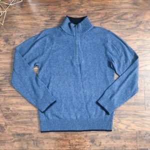 Patagonia • Merlow wool sweater blue 1/4 zip